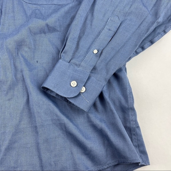 Pronto Uomo Button Up Dress Shirt Mens 17.5 34/35 Blue - Picture 8 of 9